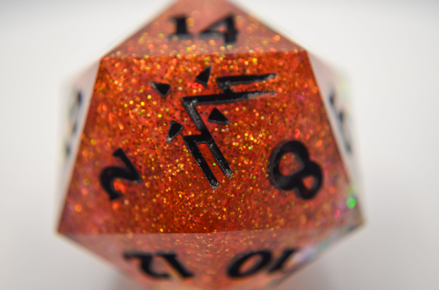 Orange and Opal Giant D20