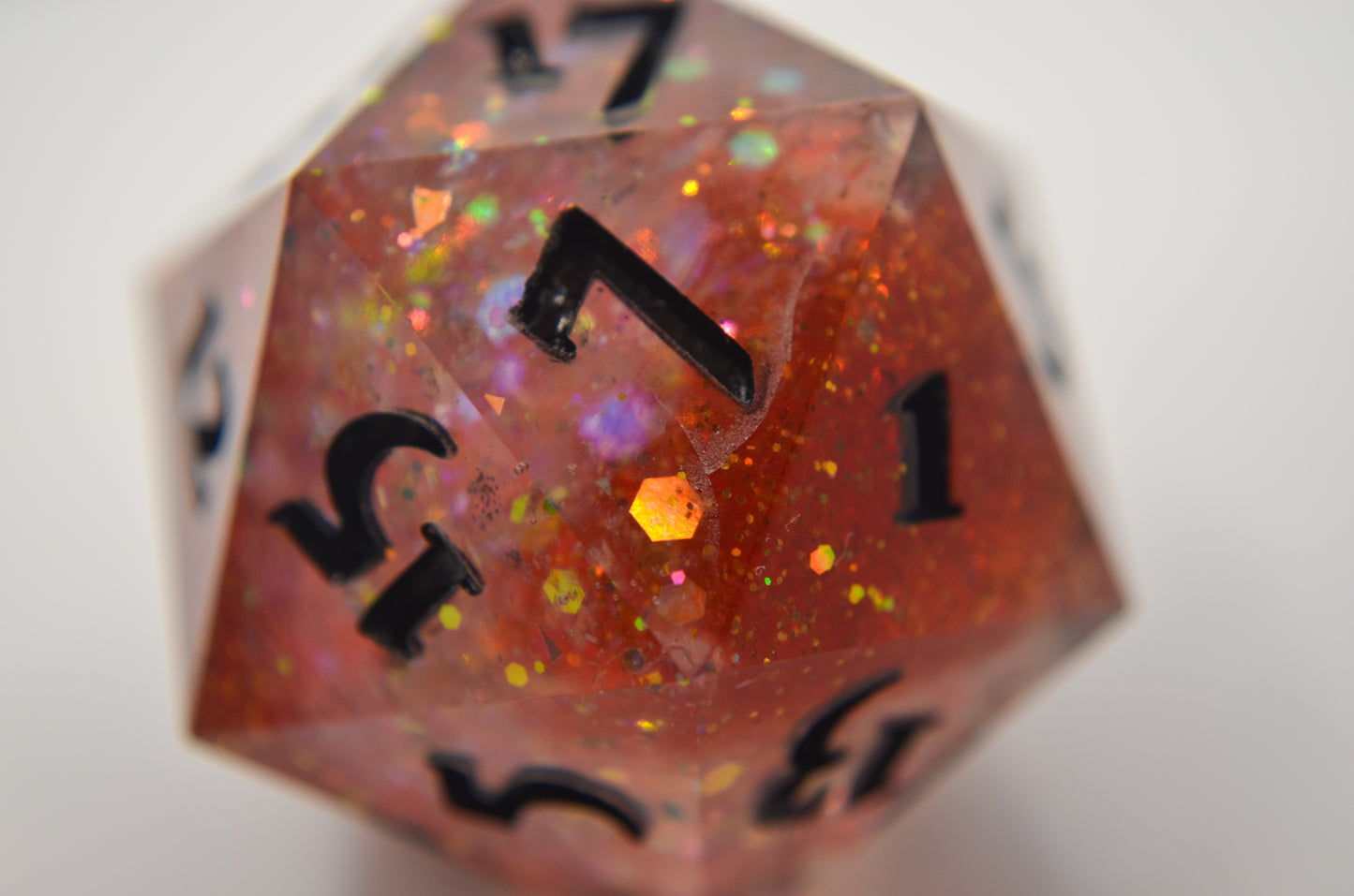 Orange and Opal Giant D20