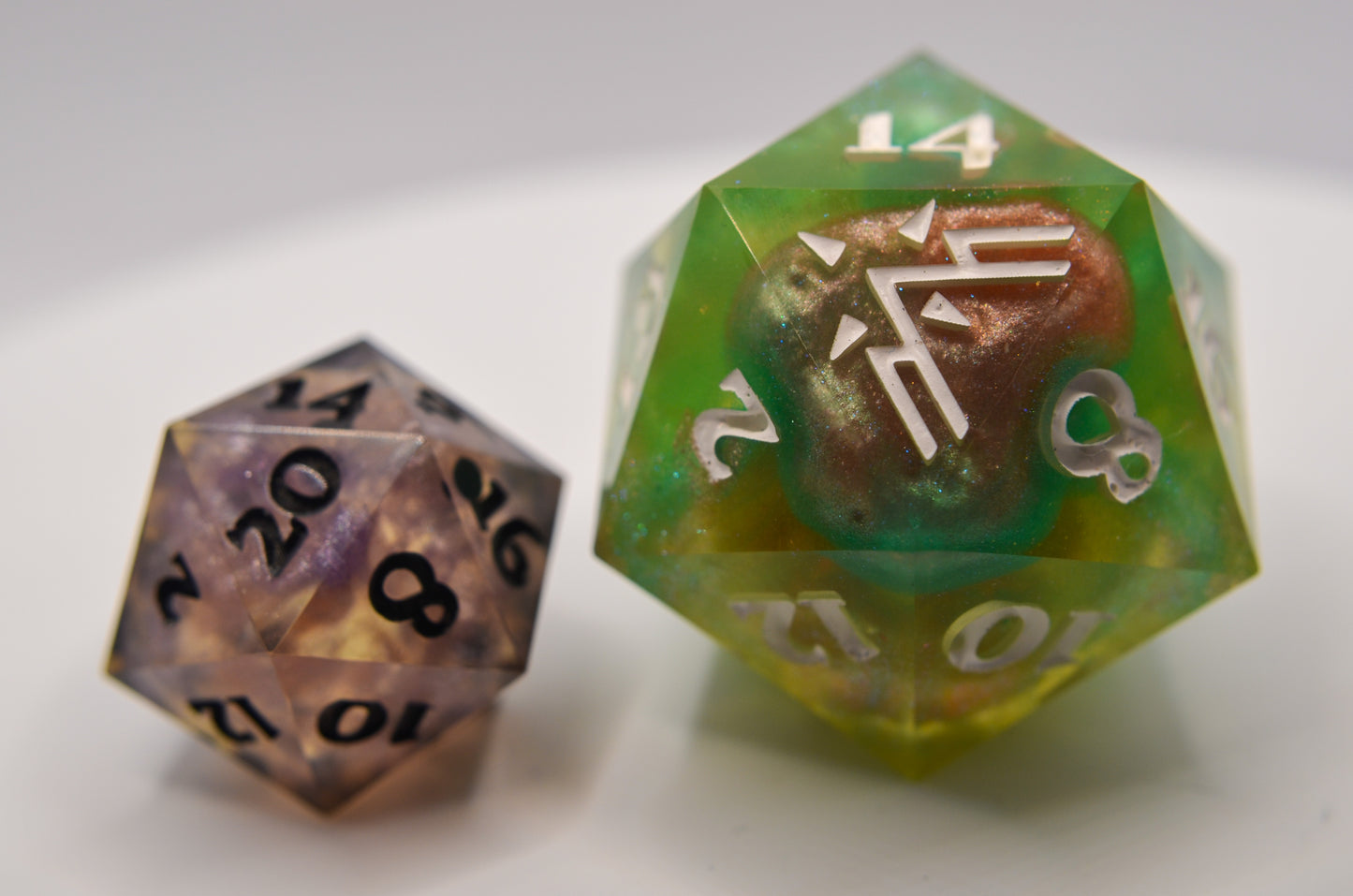 Teal and Pink 30mm Giant D20