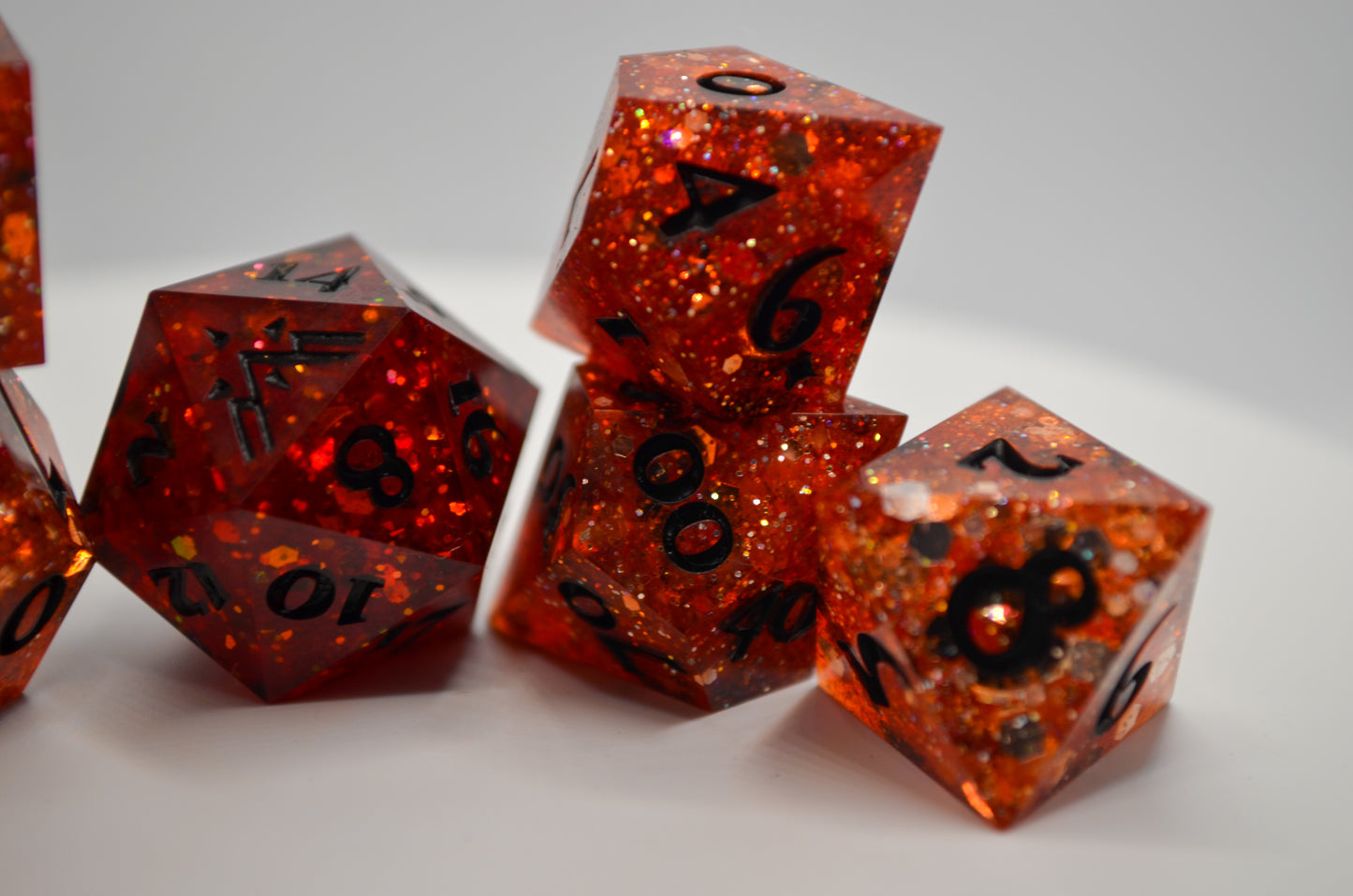 Burning Hands 7 Piece Dice Set