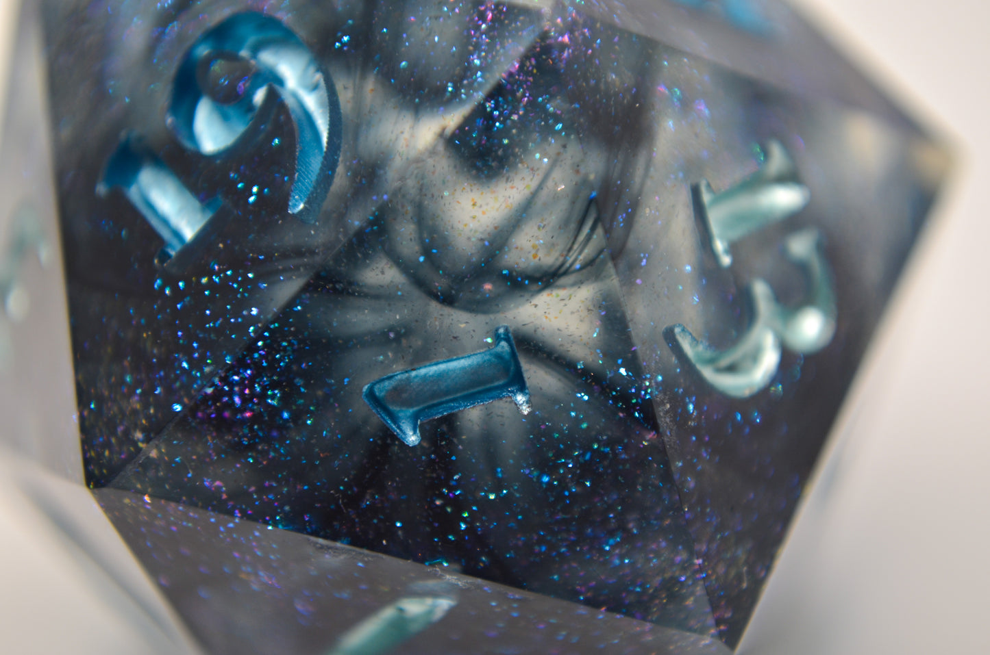 Galaxy Glitter Swirls Giant D20