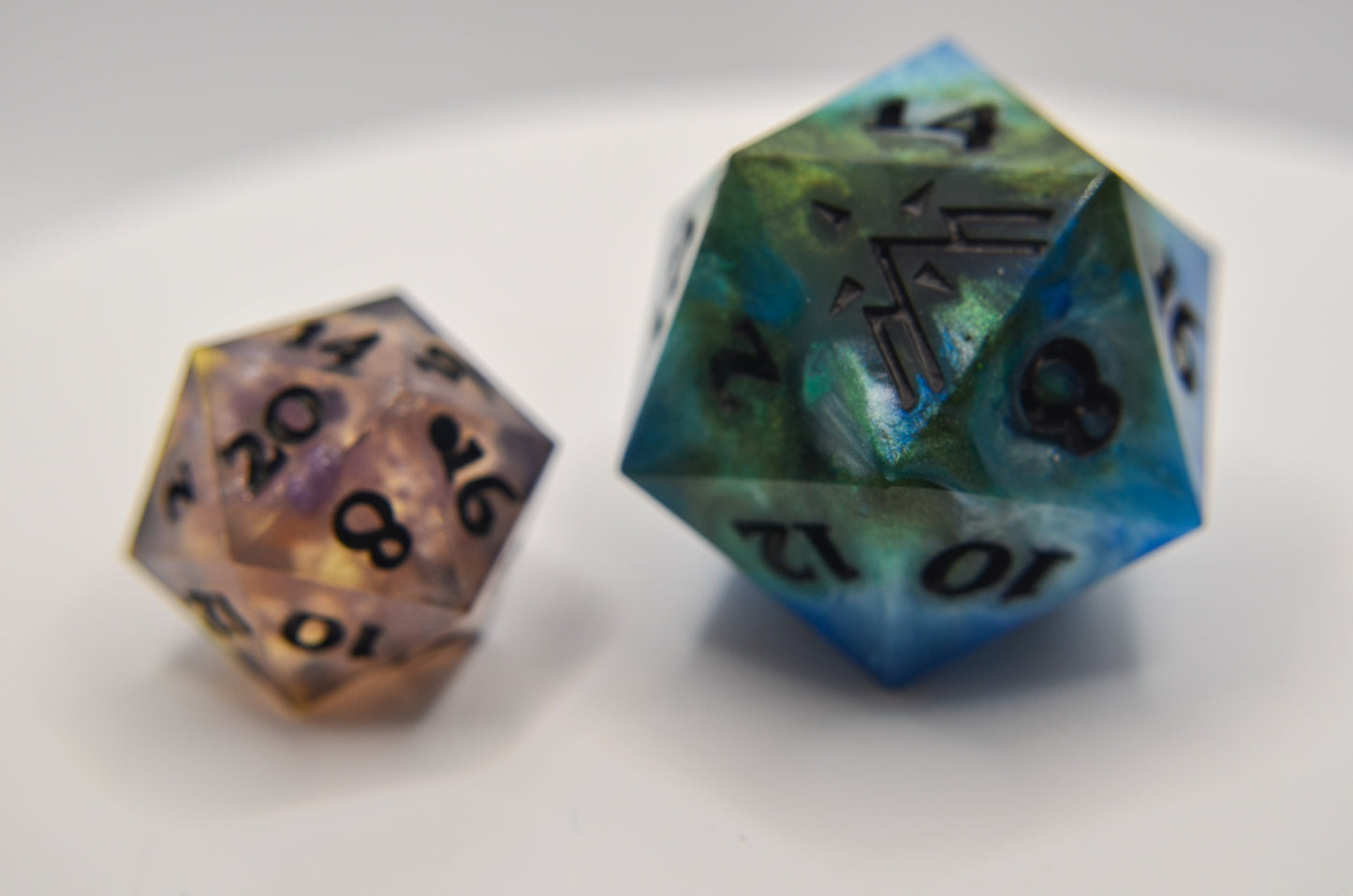 Blue and Green 30 mm Giant D20