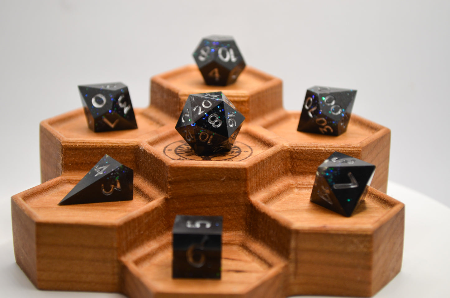 Black Mini 7 Piece Dice Set