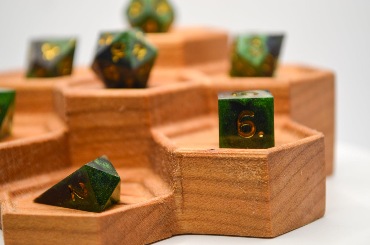 Green Mini 7 Piece Dice Set