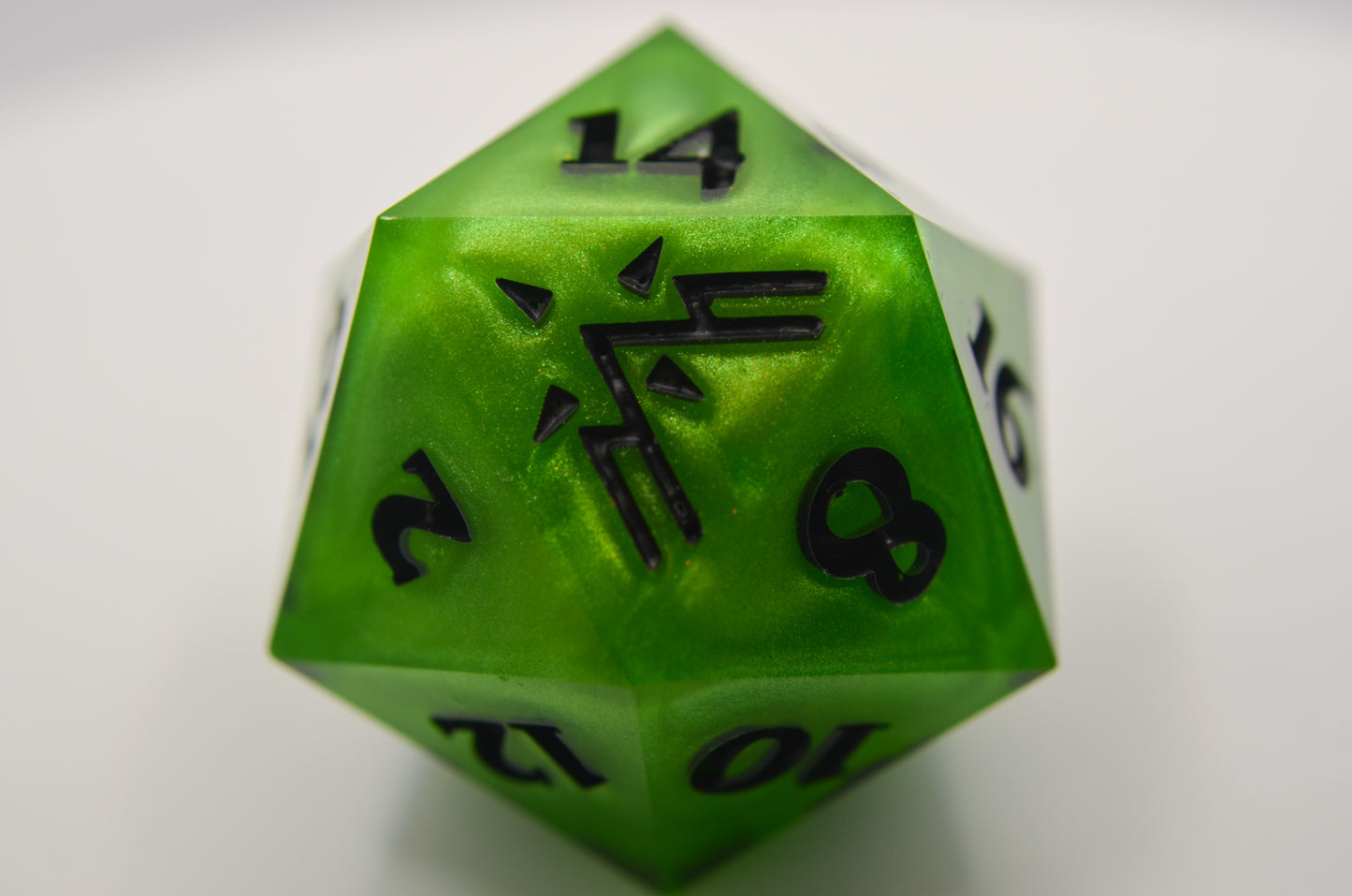 Bright Green Giant D20