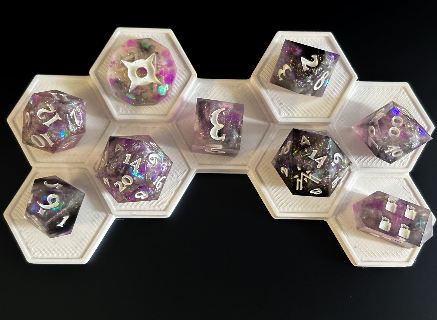 "Astral Sea" 9 Piece Dice Set