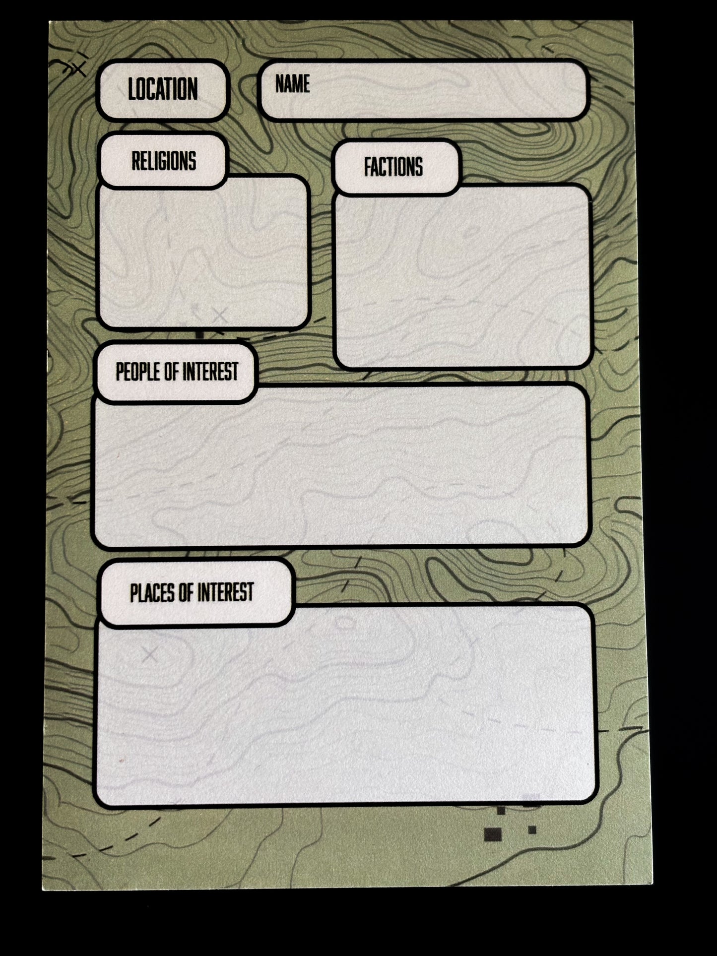 Location Sticky Note Pad