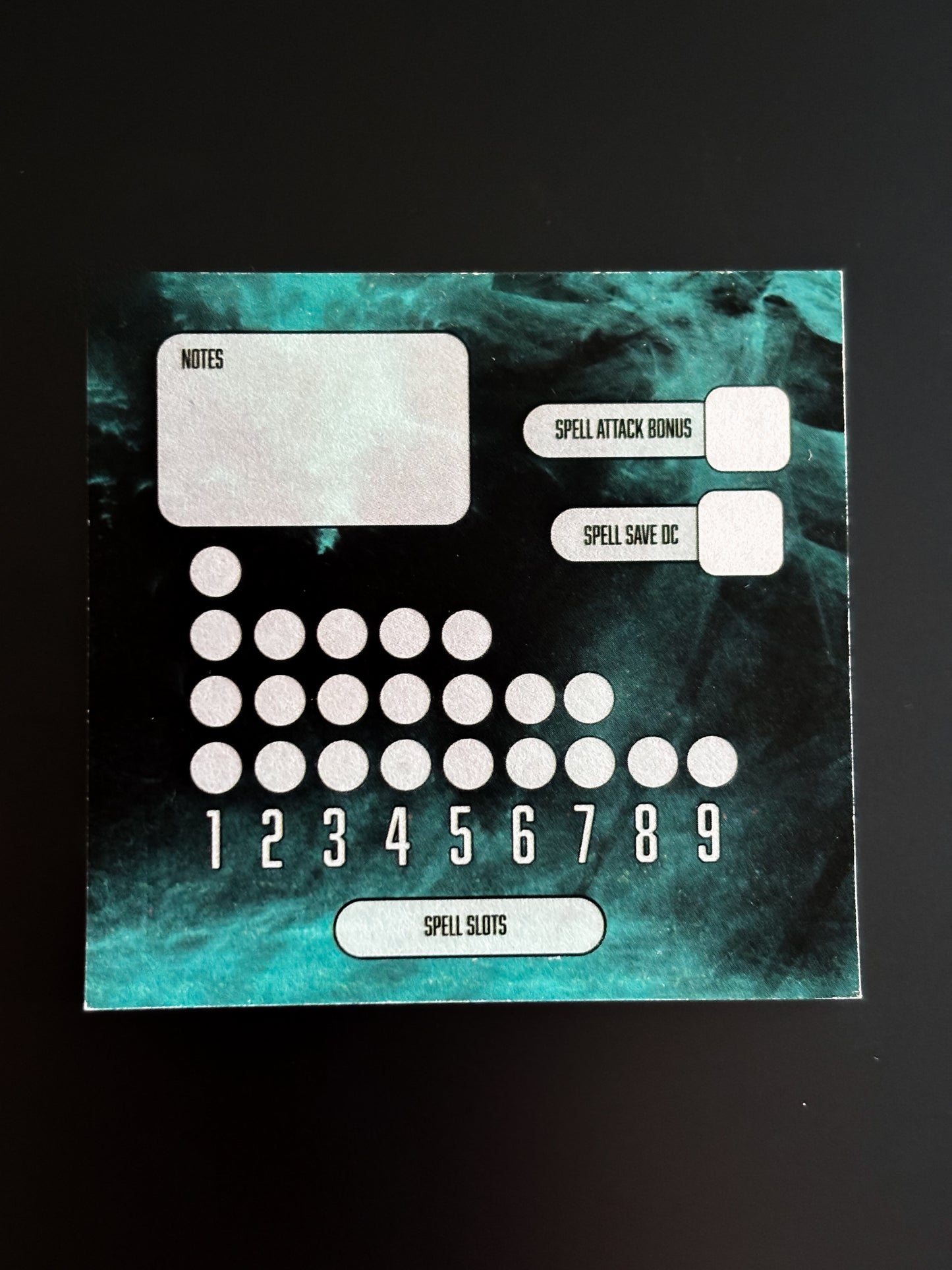 Blue Spell Slot Tracker Sticky Note Pad