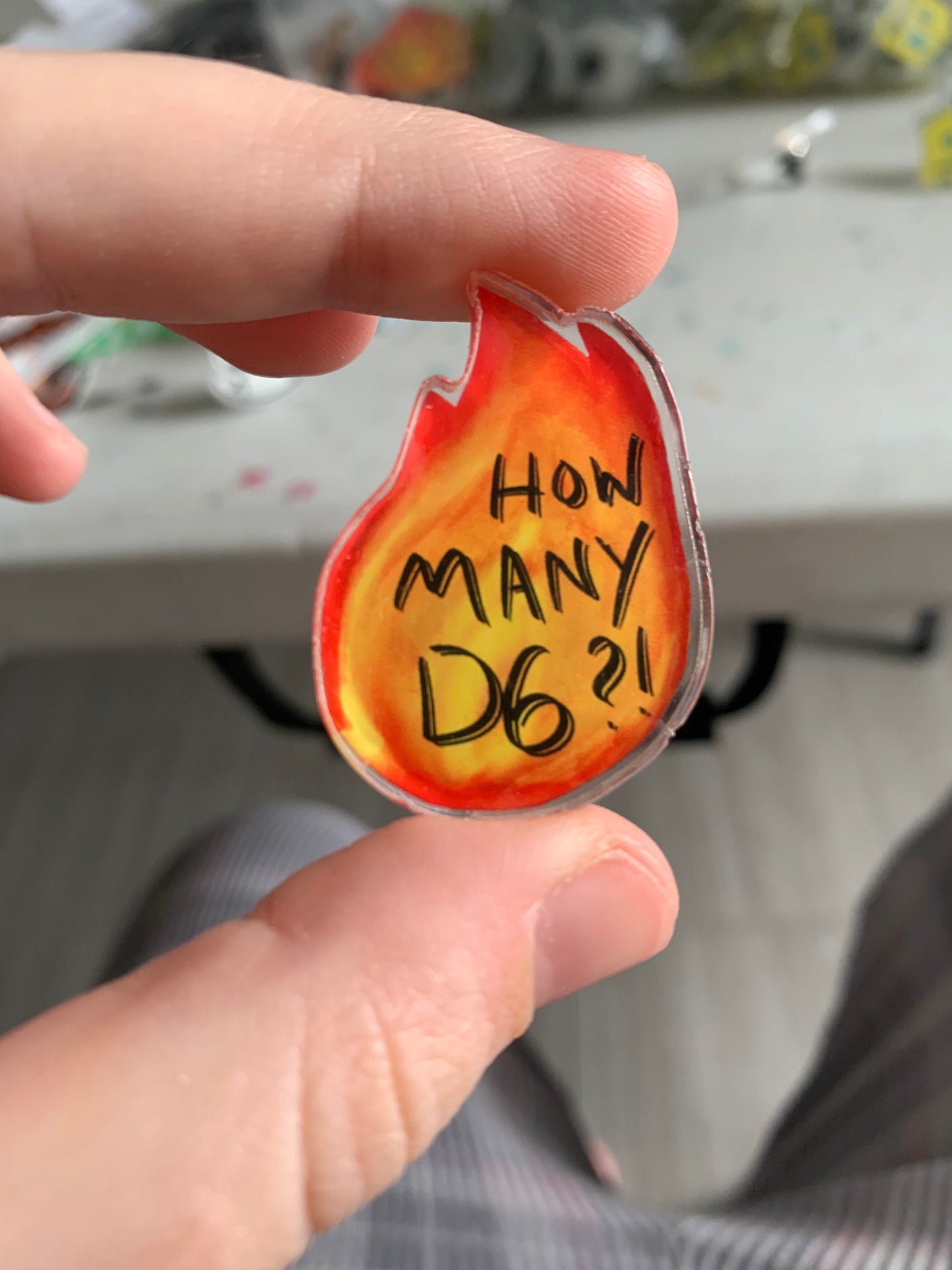 Fireball Acrylic Pin