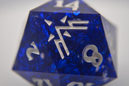 Sapphire Flakes Giant D20