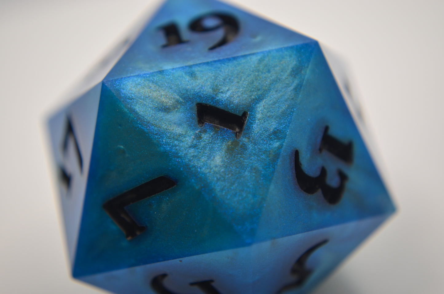 Blue and Green 30 mm Giant D20