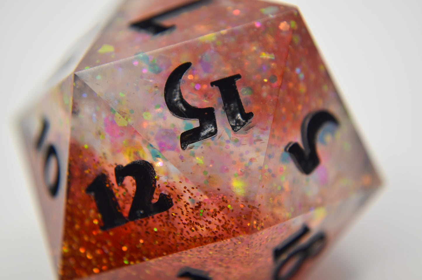 Orange and Opal Giant D20