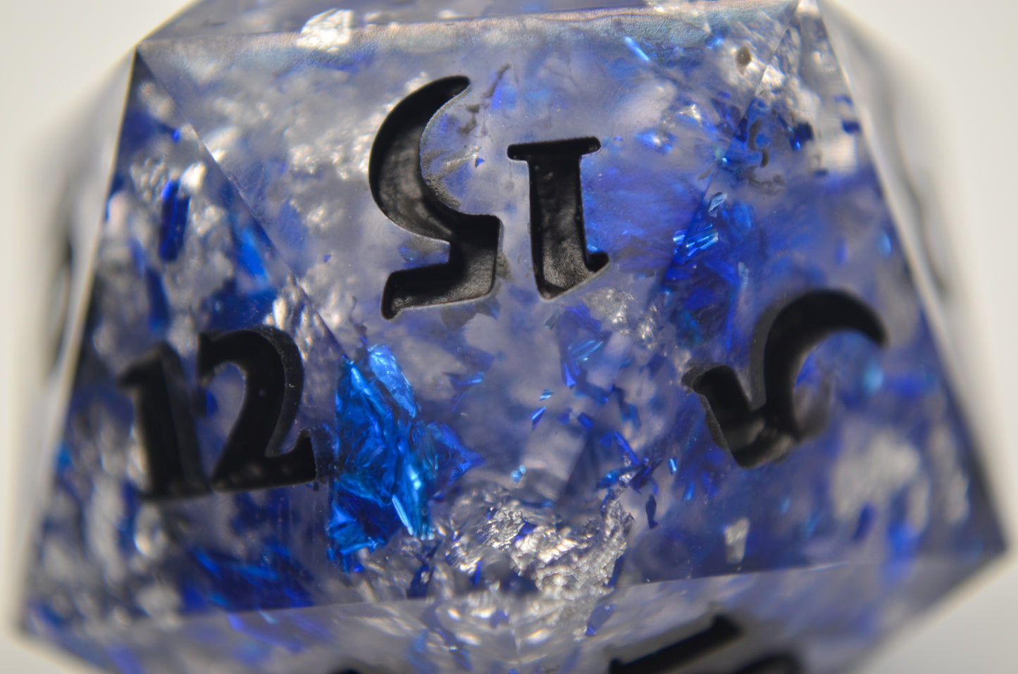 Sapphire and Silver Giant D20