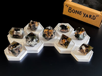 "Boneyard" 9 Piece Dice Set