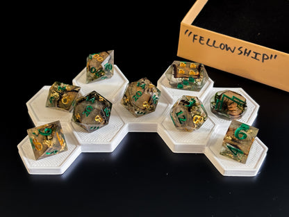 Fellowship" 9 Piece Dice Set