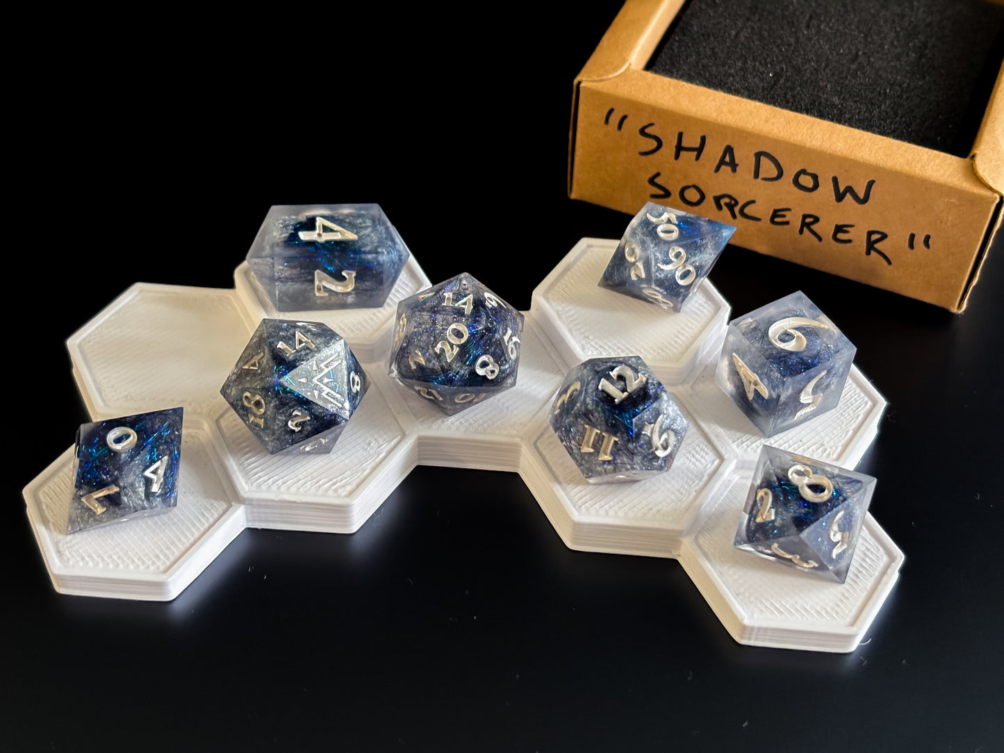 “Shadow Sorcerer" 9 Piece Dice Set