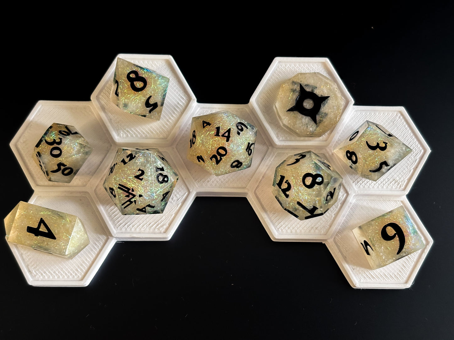 “Divine Intervention" 9 Piece Dice Set