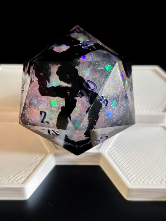 Purple and Black HUGE D20