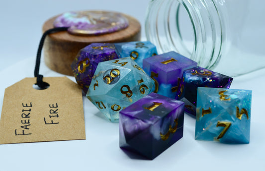 Faerie Fire 7 Piece Dice Set