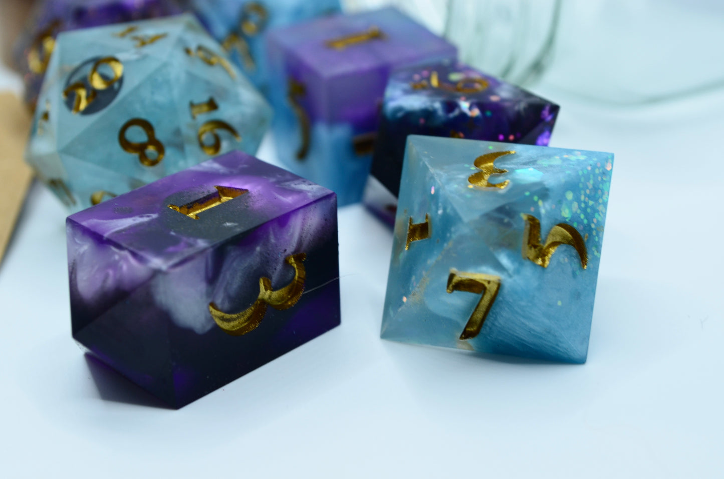 Faerie Fire 7 Piece Dice Set