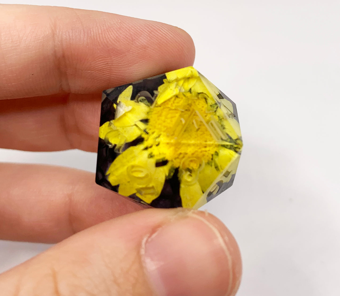 Yellow Flower and Smoke Custom Ink D20