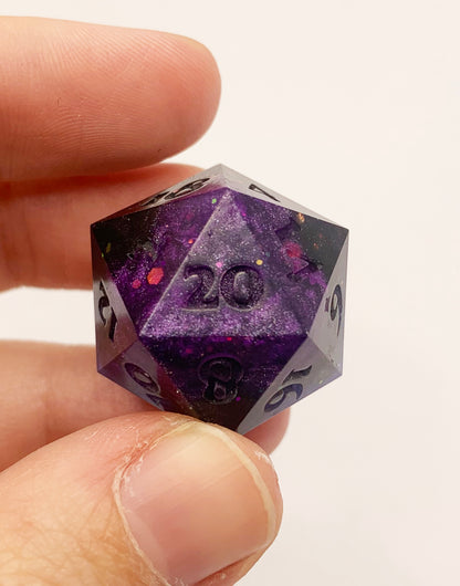Purple, Blue, and Glitter Custom Ink D20
