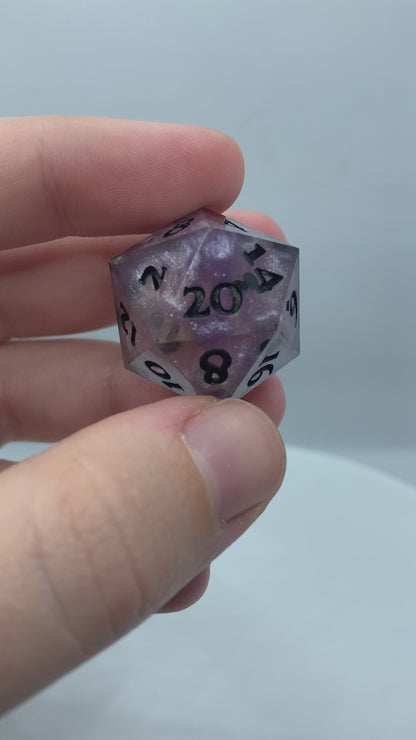Purple and Pink Boba D20