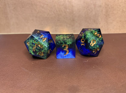 “Open Sea" 2 Piece Dice Set