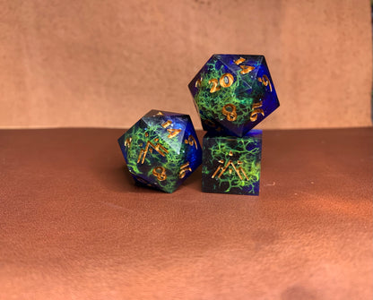 “Open Sea" 2 Piece Dice Set