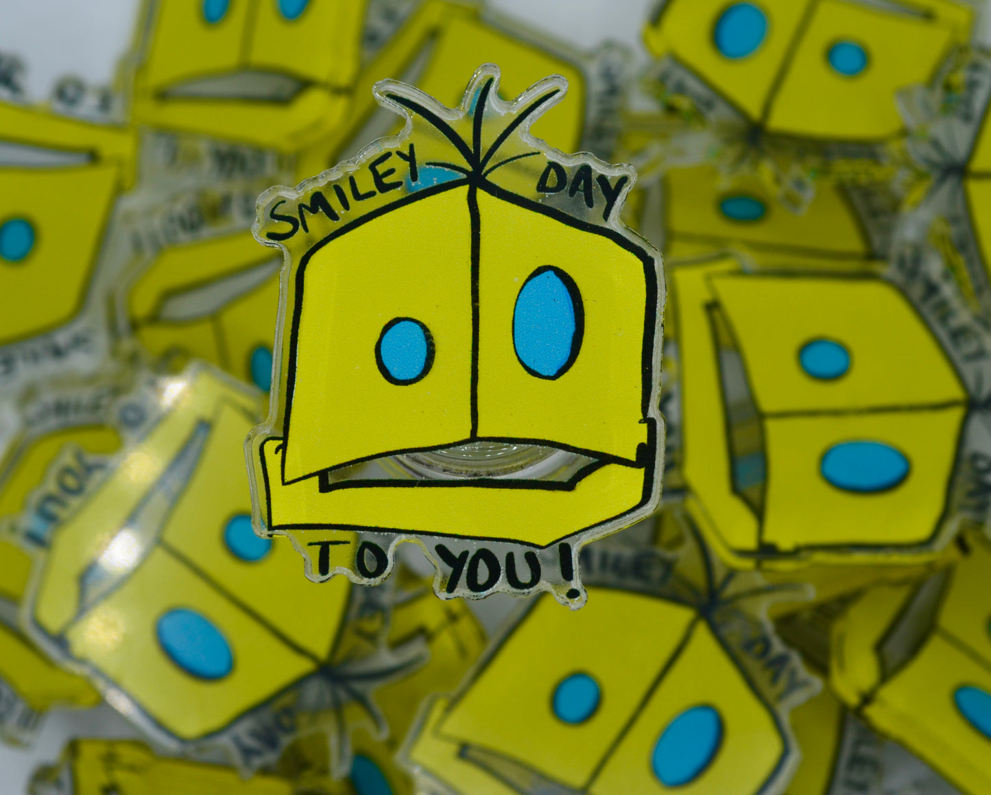 Smiley Day to You Acrylic Pin